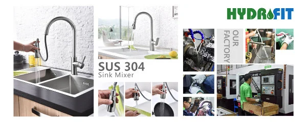 Stainless Steel 304 Automatic Touchless Sensor Kitchen Faucet (FT1153-T01)