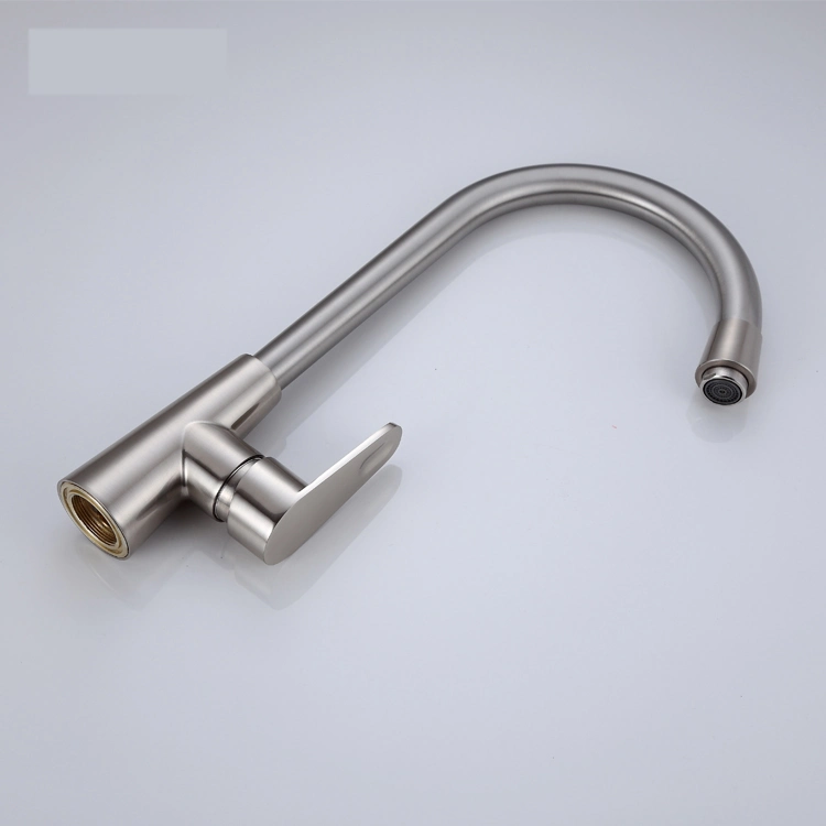 Brushed Nickel Kitchen Mixer Tap Sink Faucet