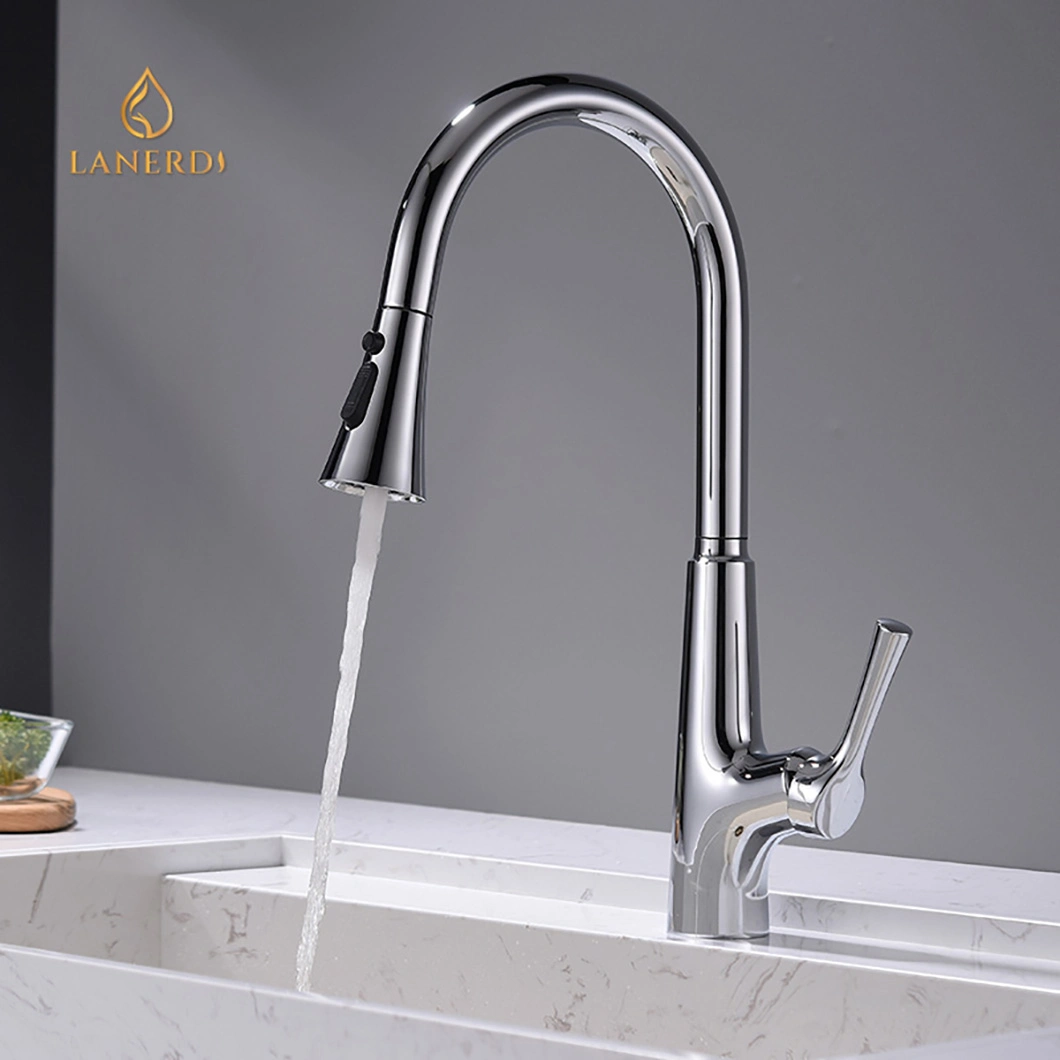 Upc Sensor Touchless Kitchen Faucet Three Functions Pull Down Brass Kitchen Sink Faucets Mixers Taps