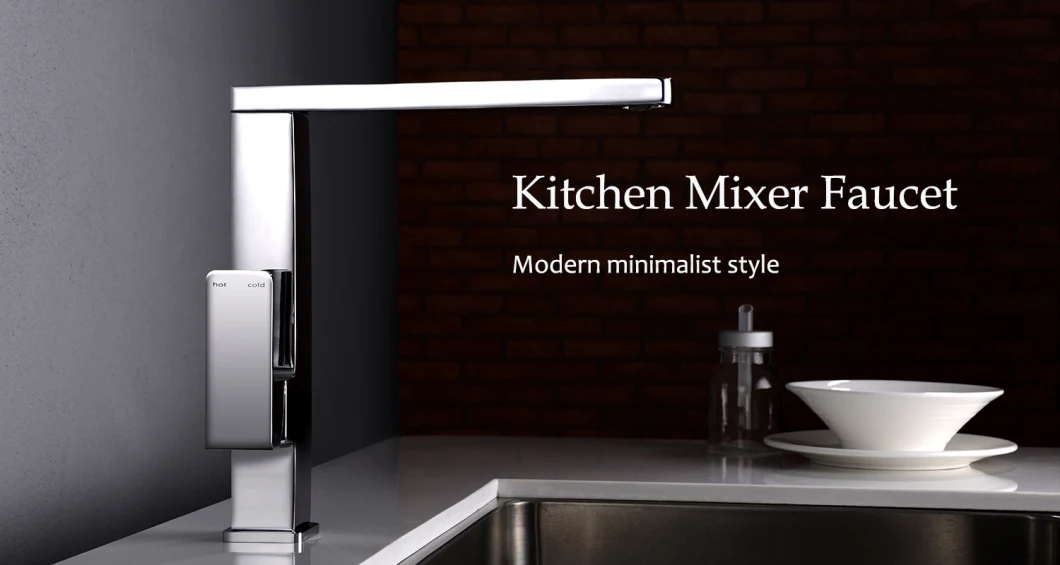 High Quality Deck Mount Matte Black Hot Cold Mixers Kitchen Faucet