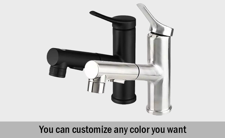 Sanipro Bath Sink Mixer Taps Black Bathroom Tap Pull out Basin Faucet