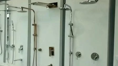 Cabezal de ducha cuadrado de acero inoxidable 304 con marca de agua